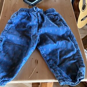 Blue Patterned Pants